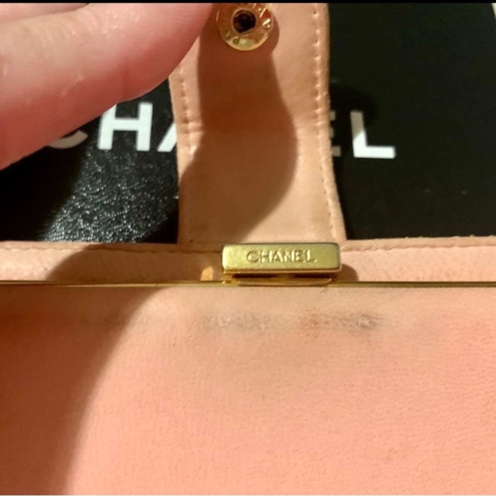 SOLD COA CHANEL Pink Caviar Leather Wallet Chanel pink wallet with Box - Picture 14 of 16